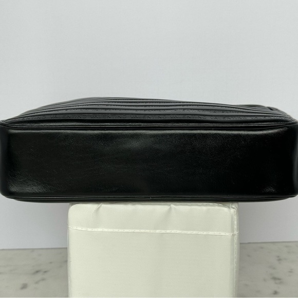 Mario Valentino Black Leather Travel Clutch Toiletry Pouch Bag - Picture 6 of 10